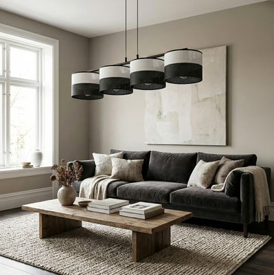 Emibig Lighting Taklampa KARBON 4 BL GRÃ…