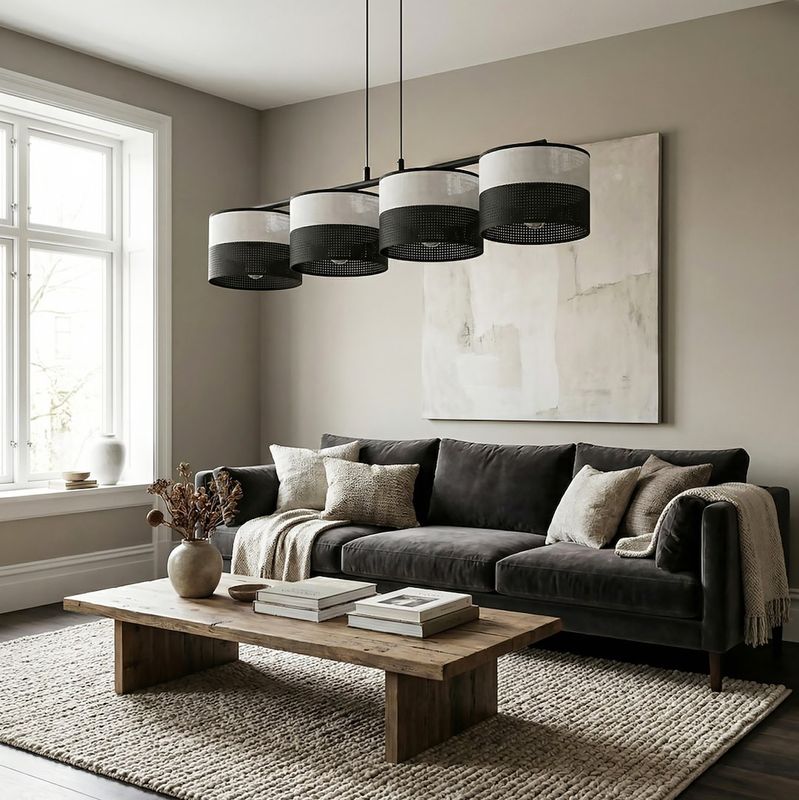 Emibig Lighting Taklampa KARBON 4 BL GRÃ…