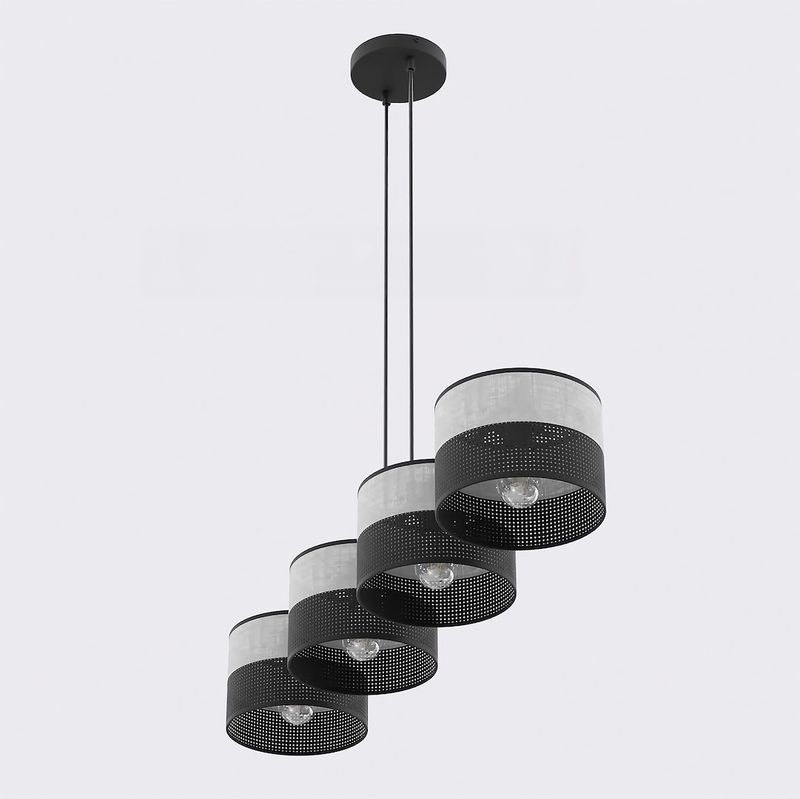 Emibig Lighting Taklampa KARBON 4 BL GRÃ…