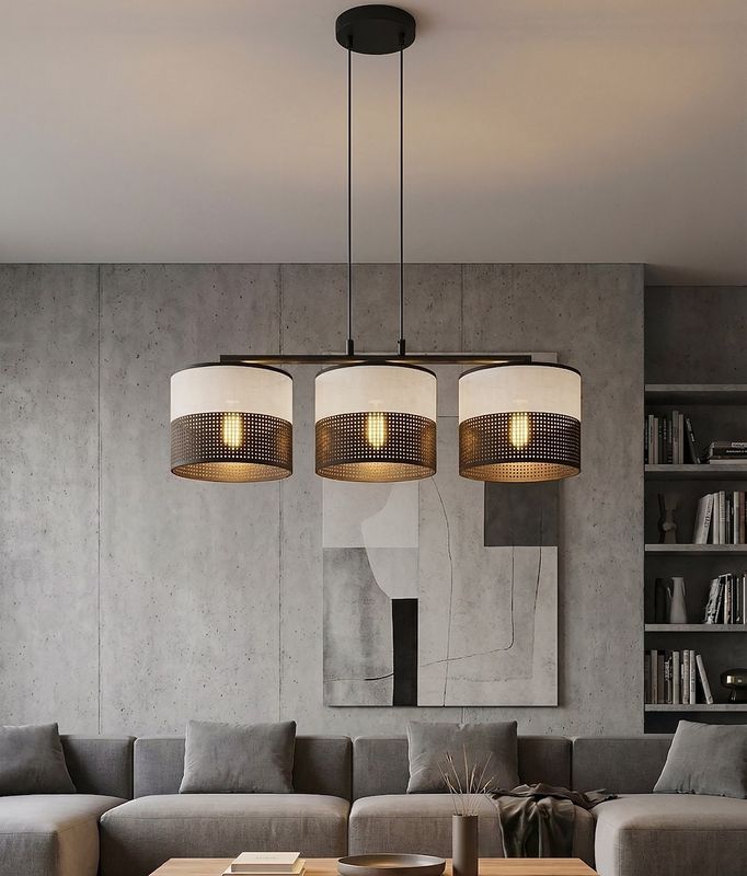 Emibig Lighting Taklampa KARBON 3 BL GRÃ…
