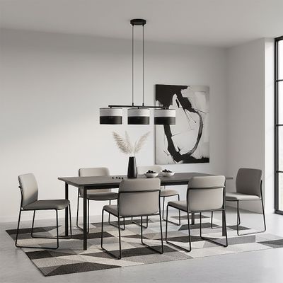 Emibig Lighting Taklampa KARBON 3 BL GRÃ…