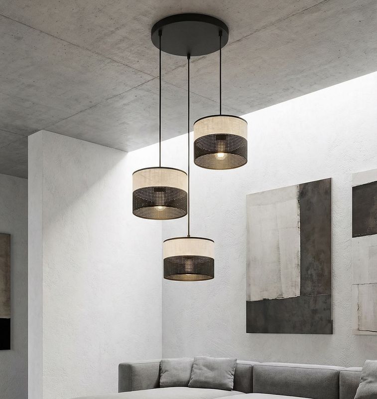 Emibig Lighting Taklampa KARBON 3 BL GRÃ… PREM
