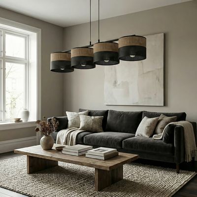 Emibig Lighting Taklampa KARBON 4 BL BRUN
