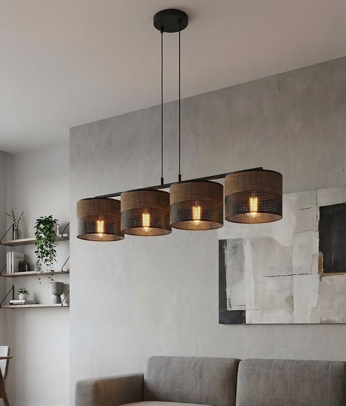 Emibig Lighting Taklampa KARBON 4 BL BRUN
