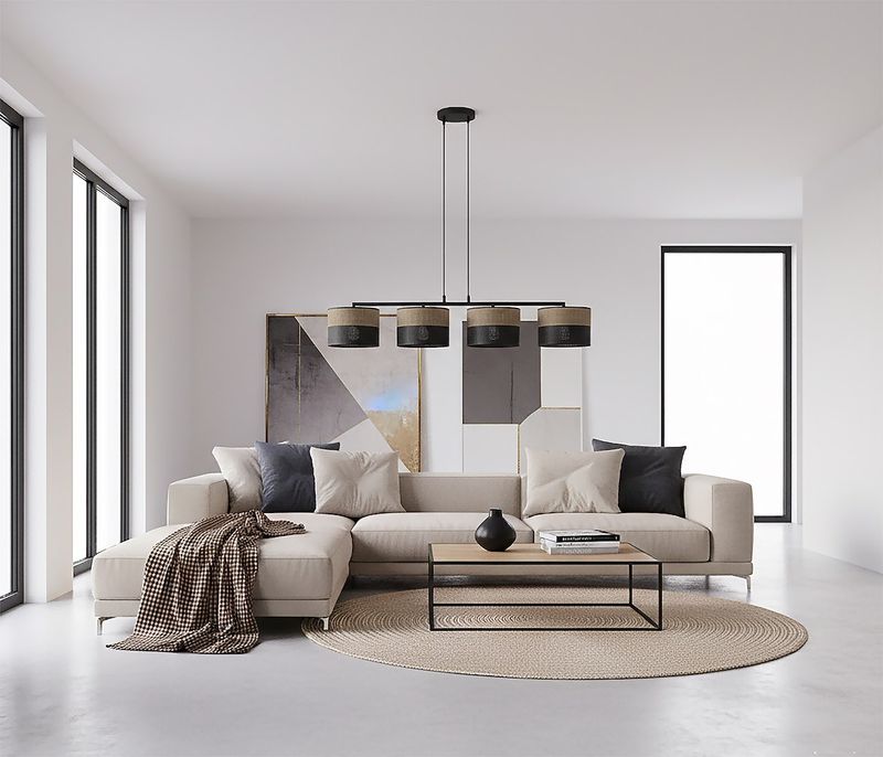 Emibig Lighting Taklampa KARBON 4 BL BRUN