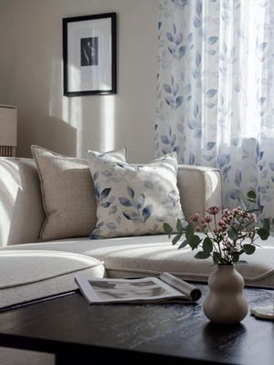 Svanefors Silje Gardin 2P Blå 2x140x250 cm