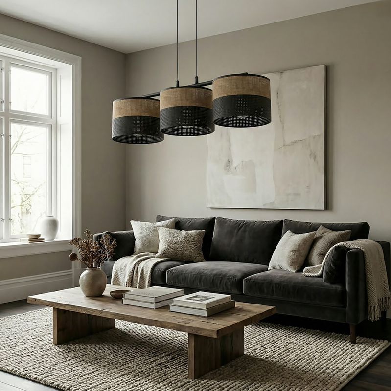 Emibig Lighting Taklampa KARBON 3 BL BRUN