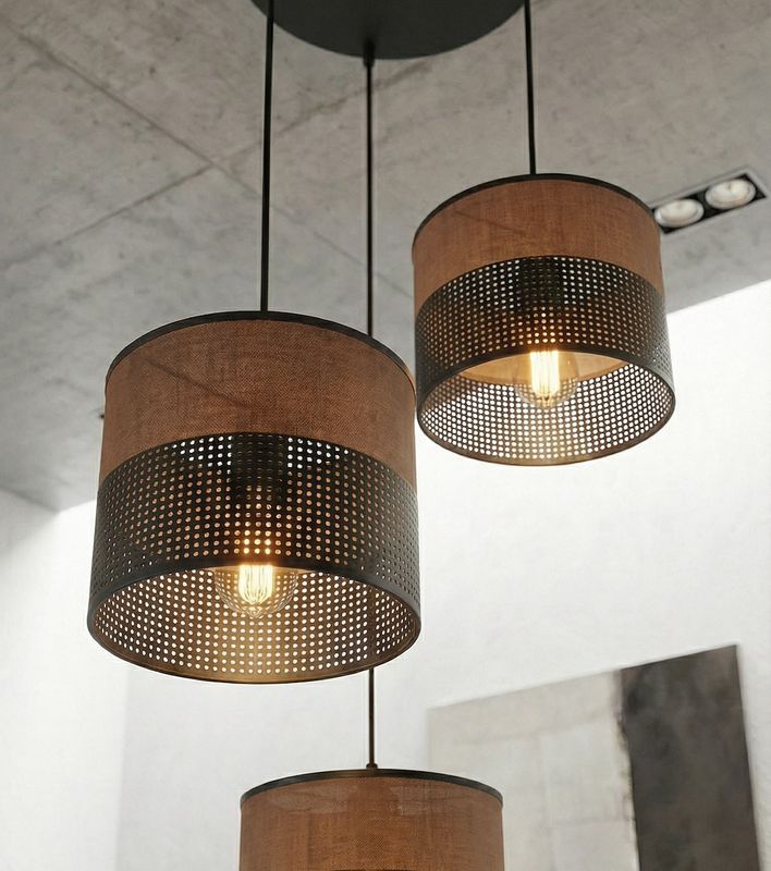 Emibig Lighting Taklampa KARBON 3 BL BRUN PREM