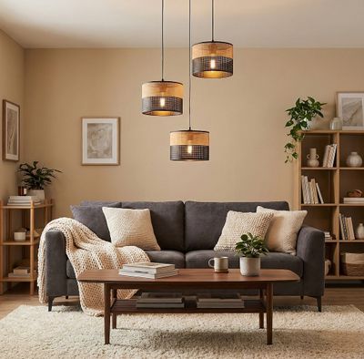 Emibig Lighting Taklampa KARBON 3 BL BRUN PREM
