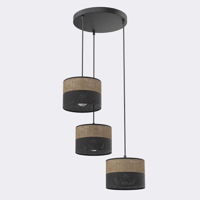 Emibig Lighting Taklampa KARBON 3 BL BRUN PREM
