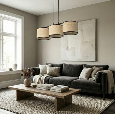 Emibig Lighting Taklampa ECO 3 BL RATTAN