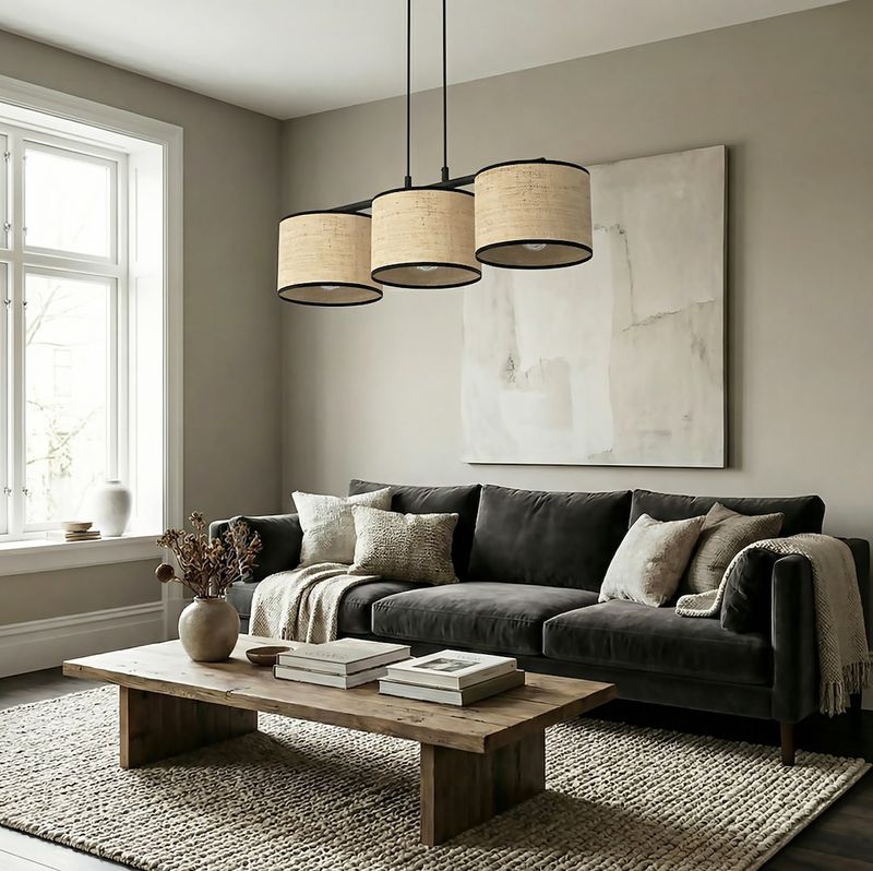 Emibig Lighting Taklampa ECO 3 BL RATTAN