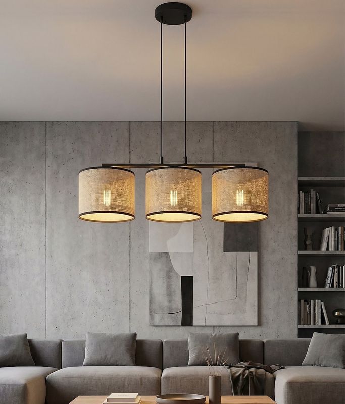 Emibig Lighting Taklampa ECO 3 BL RATTAN