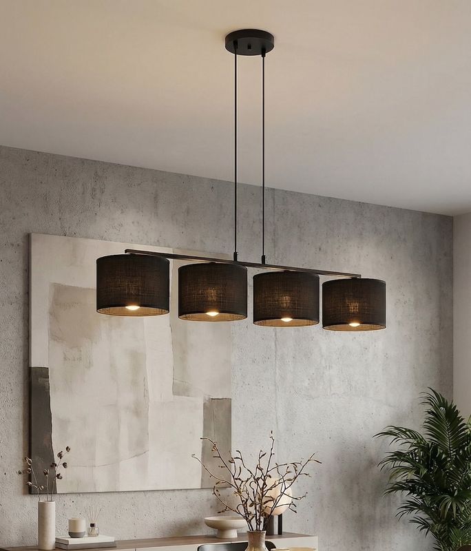 Emibig Lighting Taklampa ECO 4 BL SVART