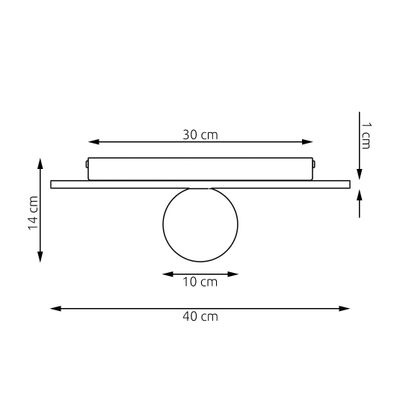 Emibig Lighting Vägglampa CALMA K1 SVART L