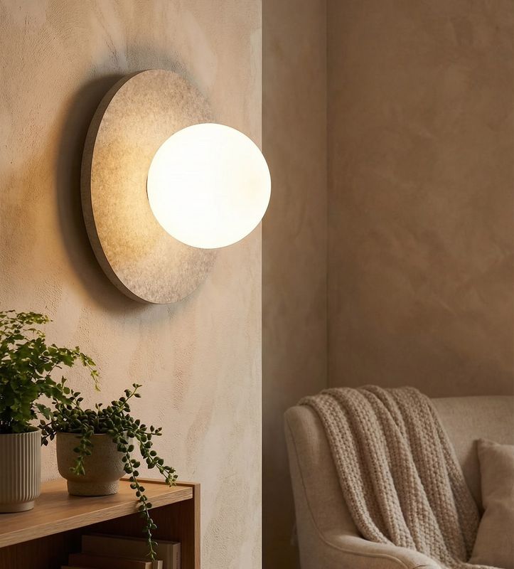 Emibig Lighting Vägglampa CALMA K1 BEIGE S