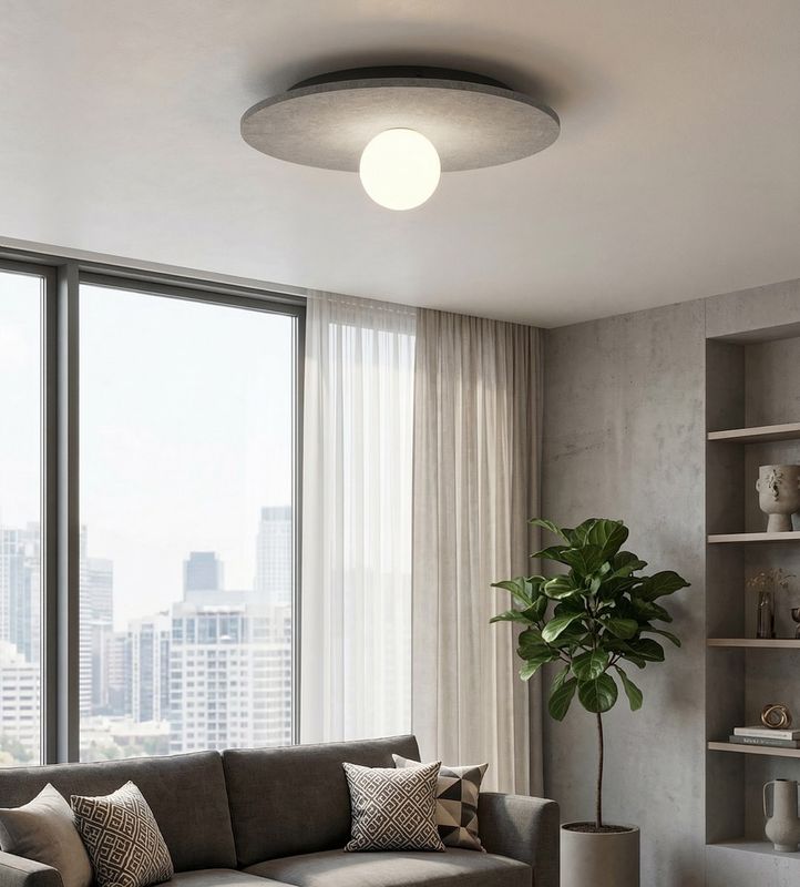 Emibig Lighting Taklampa CALMA 1M GRÃ…