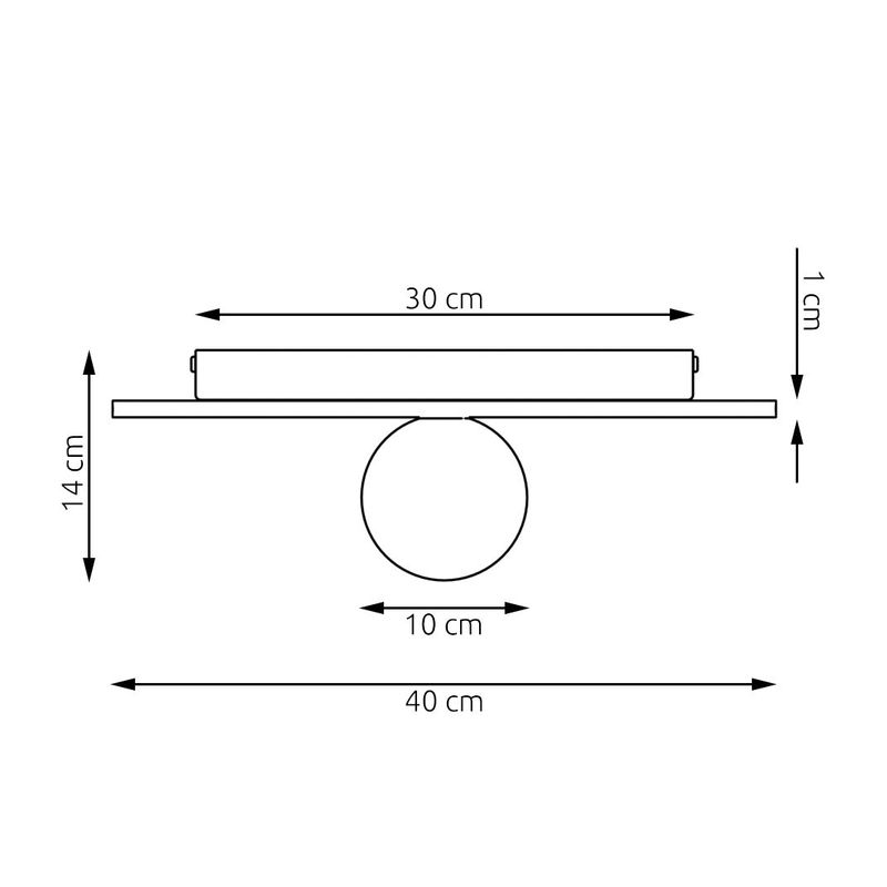 Emibig Lighting Taklampa CALMA K1 GRÃ… L