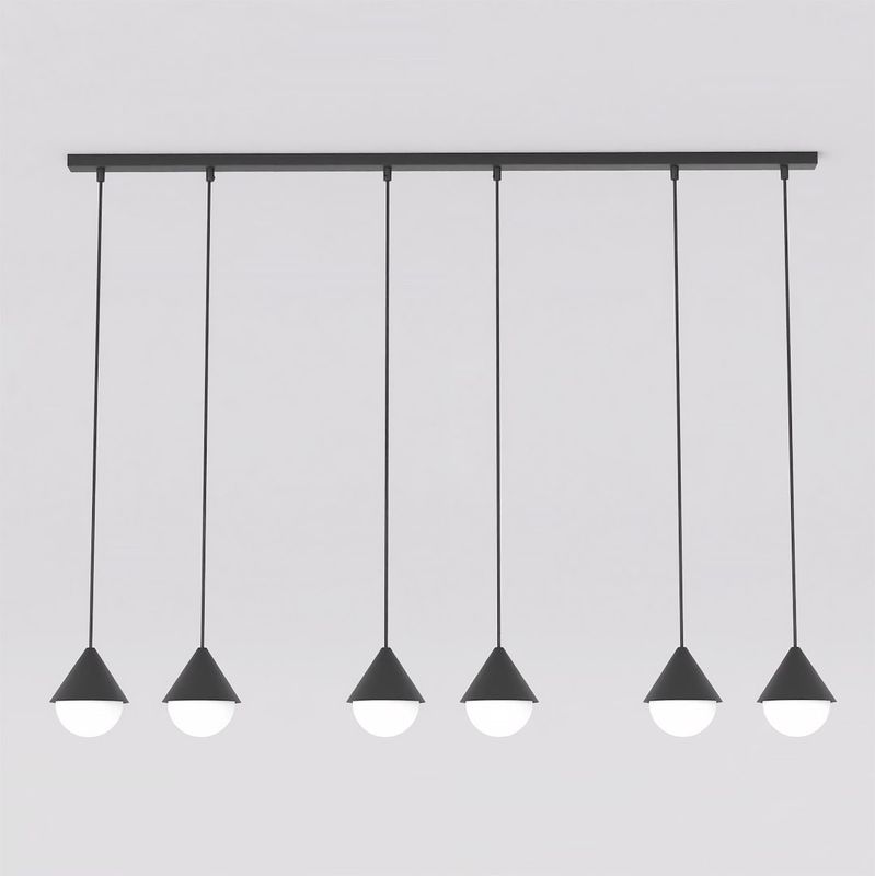 Emibig Lighting Taklampa GIRO 6 PREM SVART