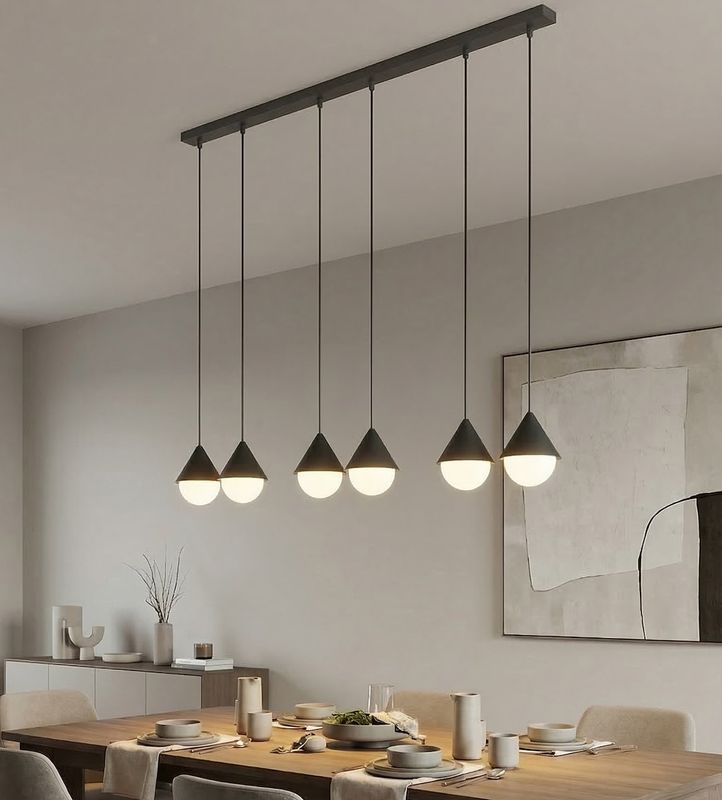 Emibig Lighting Taklampa GIRO 6 PREM SVART