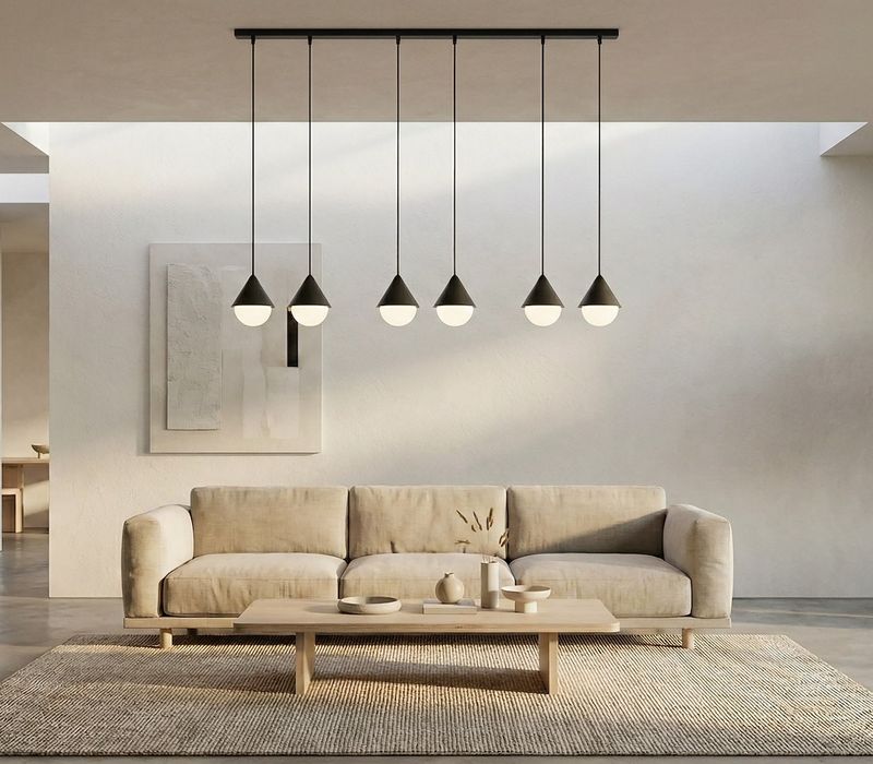 Emibig Lighting Taklampa GIRO 6 PREM SVART