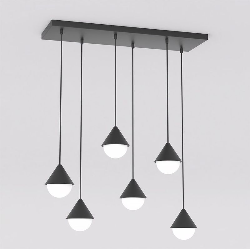 Emibig Lighting Taklampa GIRO 6 SVART
