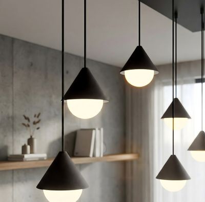 Emibig Lighting Taklampa GIRO 6 SVART
