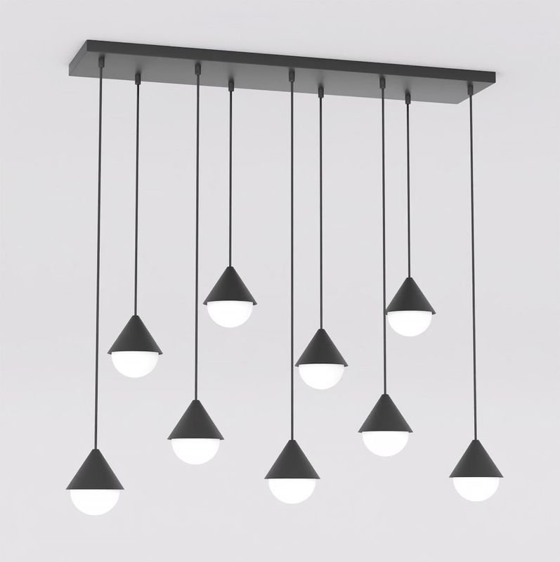 Emibig Lighting Taklampa GIRO 9 SVART