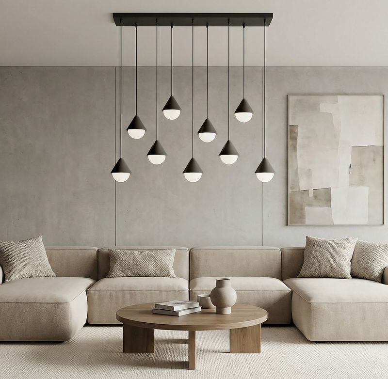 Emibig Lighting Taklampa GIRO 9 SVART