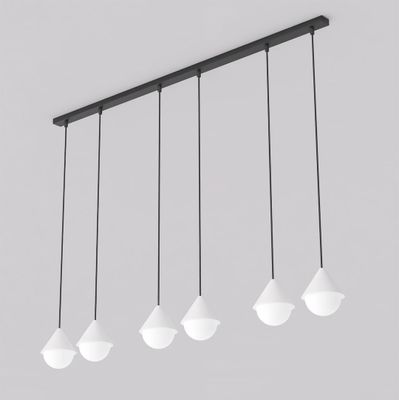 Emibig Lighting Taklampa GIRO 6 PREM SVART VIT