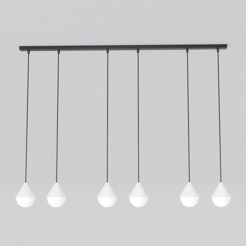 Emibig Lighting Taklampa GIRO 6 PREM SVART VIT