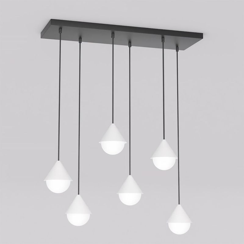 Emibig Lighting Taklampa GIRO 6 SVART VIT