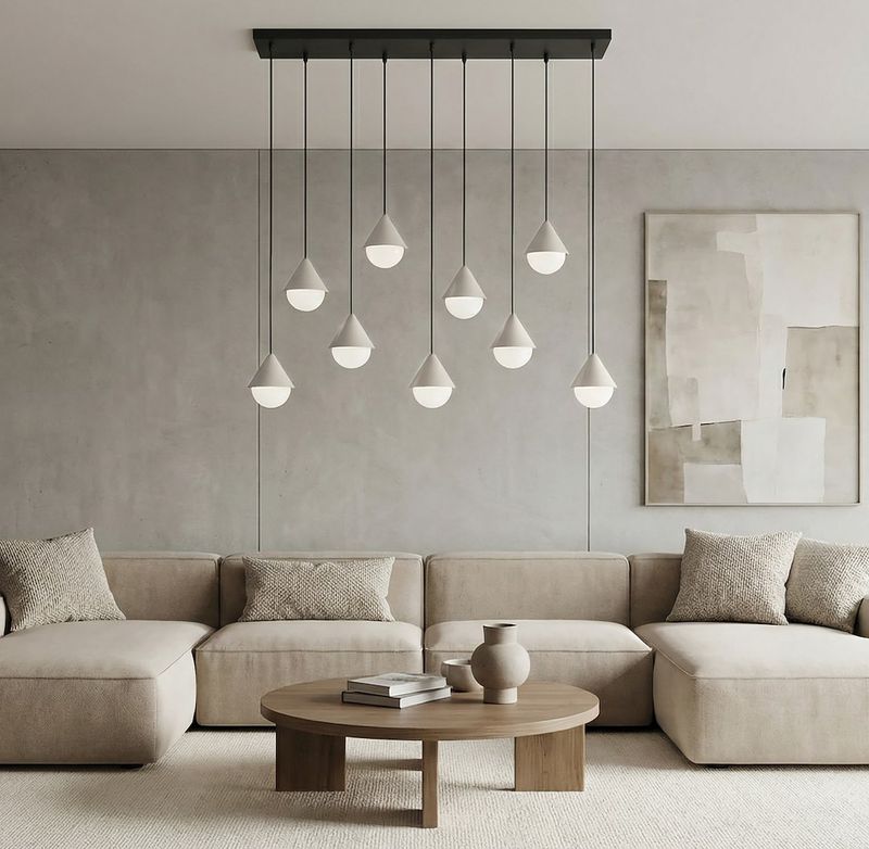 Emibig Lighting Taklampa GIRO 9 SVART VIT