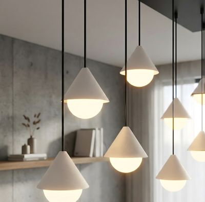 Emibig Lighting Taklampa GIRO 9 SVART VIT