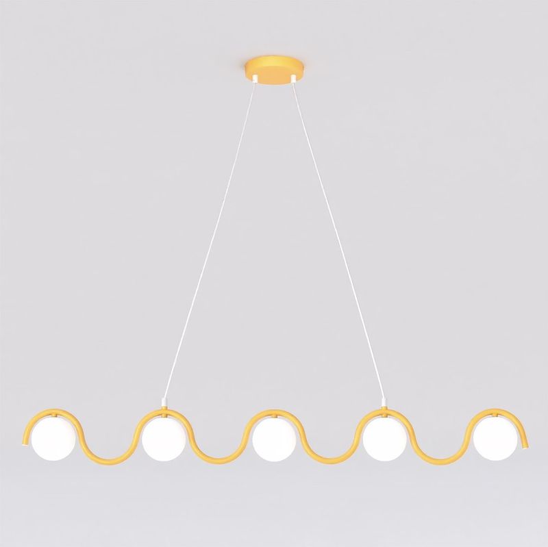 Emibig Lighting Taklampa SINUS 5 ORANGE