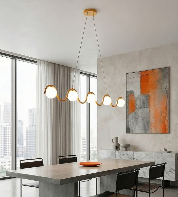 Emibig Lighting Taklampa SINUS 5 ORANGE