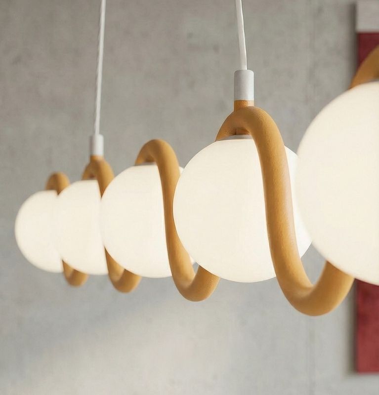Emibig Lighting Taklampa SINUS 5 ORANGE