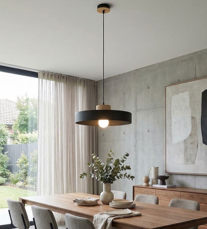 Emibig Lighting Taklampa KIVI 1L SVART