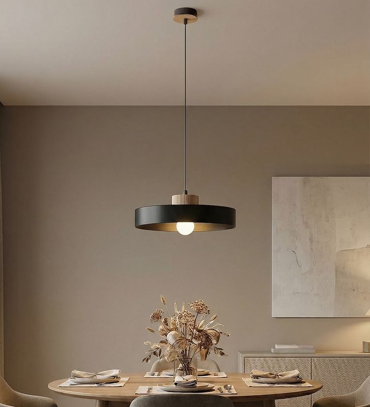 Emibig Lighting Taklampa KIVI 1L SVART
