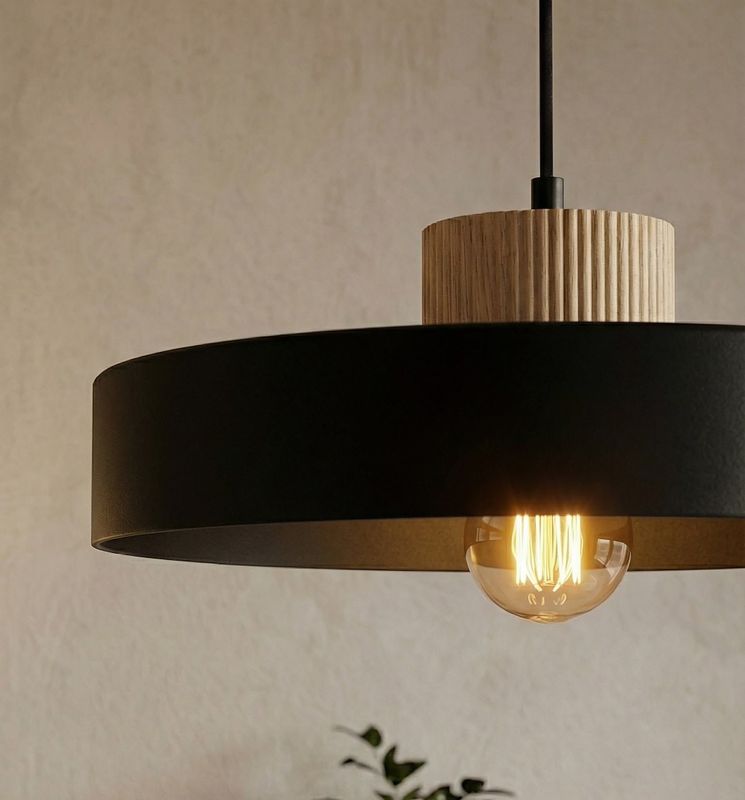 Emibig Lighting Taklampa KIVI 1L SVART