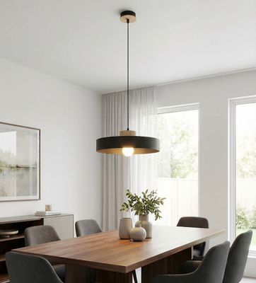 Emibig Lighting Taklampa KIVI 1L SVART