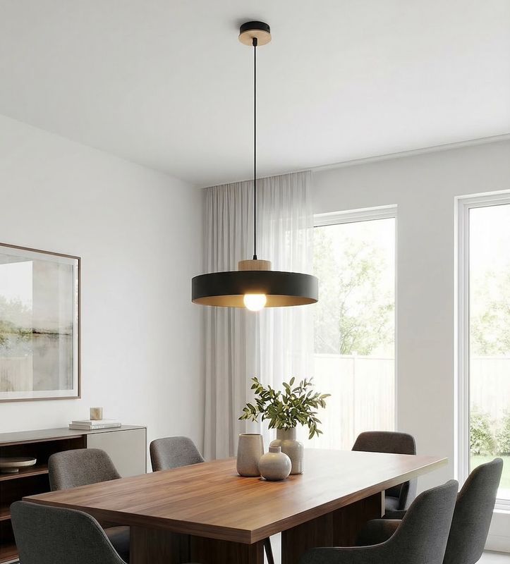 Emibig Lighting Taklampa KIVI 1L SVART