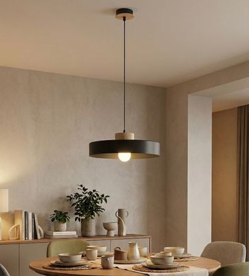 Emibig Lighting Taklampa KIVI 1L SVART