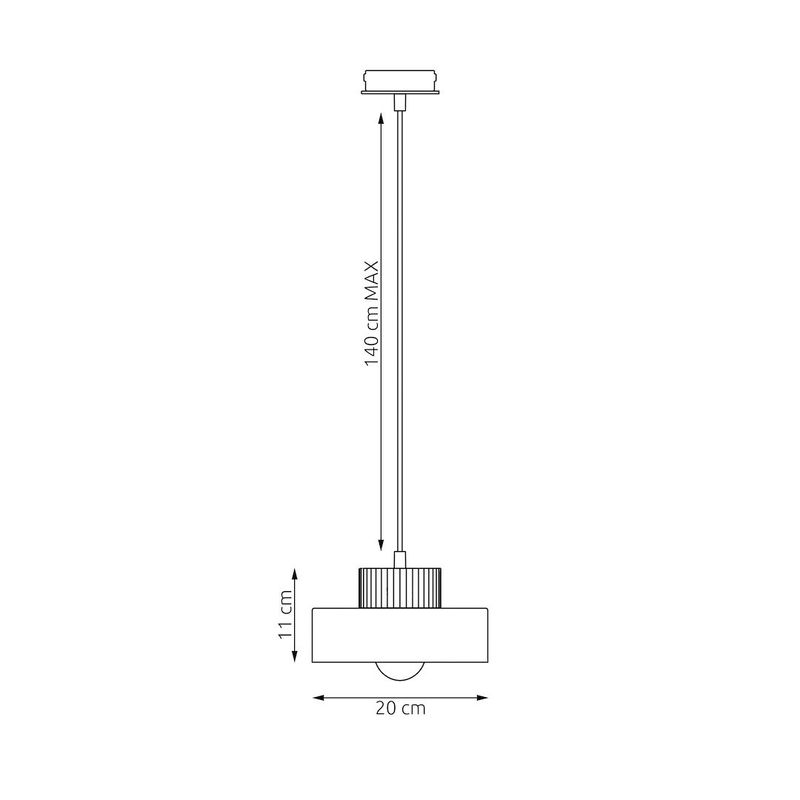 Emibig Lighting Taklampa KIVI 1S SVART
