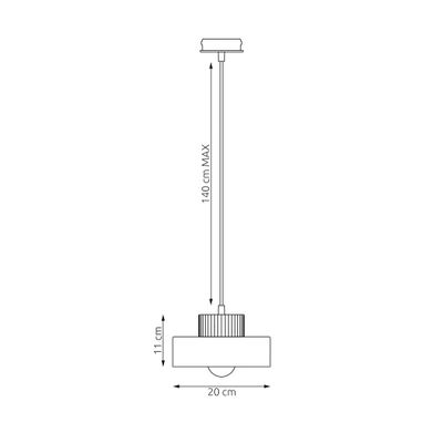 Emibig Lighting Taklampa KIVI 1S MOKKA