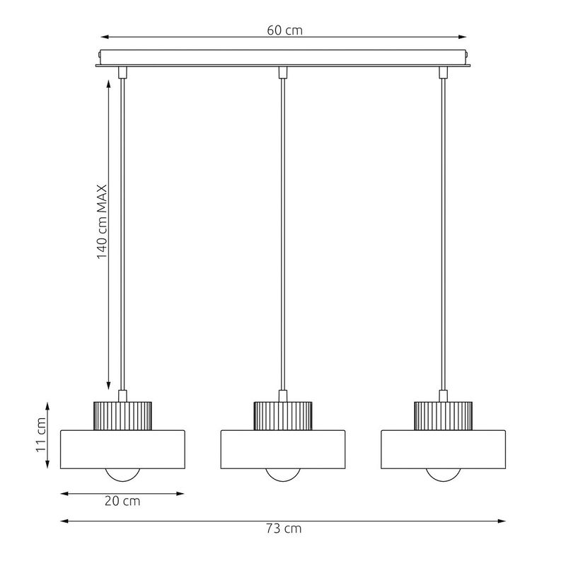 Emibig Lighting Taklampa KIVI 3 VIT