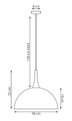 Emibig Lighting Taklampa NAUTICA 1L SVART