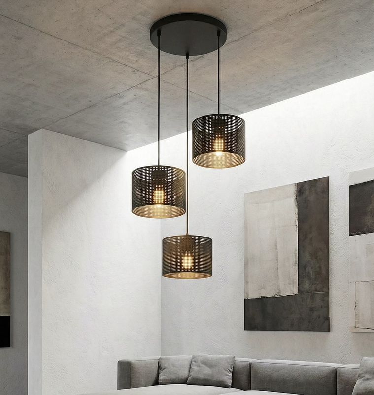 Emibig Lighting Taklampa LUX 3 SVART PREM