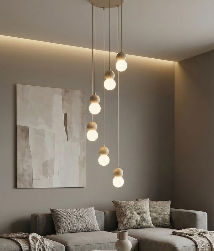 Emibig Lighting Taklampa LOOP 6 MOKKA