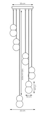 Emibig Lighting Taklampa LOOP 6 MOKKA